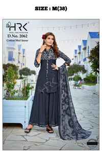 Seda romana suave exclusiva con trabajo manual Kurti Plazzo y fabricante de Duptta DE LA India al precio más bajo - Product Image 4