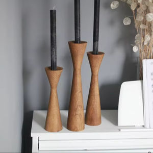 Portavelas de Madera Hecho a Mano con Vasos de Vidrio, Faroles y Frascos para Velas para Decoración del Hogar y Decoraciones Navideñas - Product Image 1