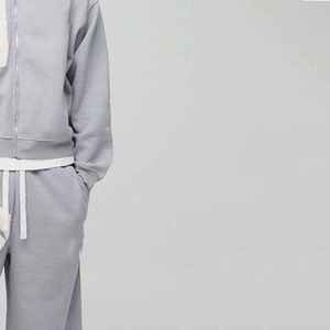 2025 hommes de haute qualité Jogging Flare pantalon avec bouffée impression Logo personnalisé à capuche Streetwear survêtement hiver cordon fermeture - Product Image 5