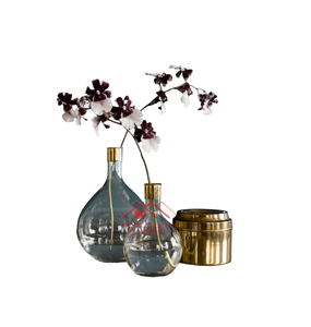 Vase à fleur en verre attrayant au design moderne, décor d'hôtel à la maison transparent de vente chaude pour la décoration de mariage - Product Image 1