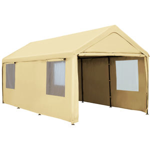 Auvent de voiture NOWENSOL 12x20 pieds, robuste, avec parois latérales et portes amovibles, abri de voiture portable, garage pour bateau et fête - Product Image 1