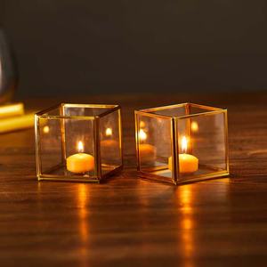 Linterna de vela de acero inoxidable y vidrio 100%, linterna de vela de Metal para decoración del hogar real antigua dorada para suministros de Navidad - Product Image 4