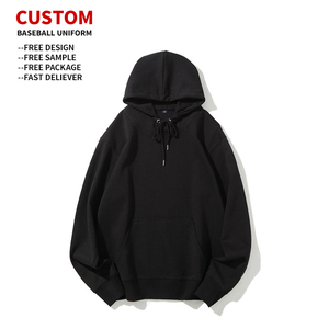 Sweat à capuche streetwear d'hiver en coton uni de haute qualité, respirant, écologique, doublé, personnalisable pour fabricants - Product Image 2
