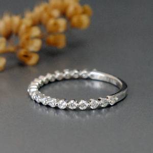 10K สายคาดแต่งงานเพชรโตในห้องปฏิบัติการทองเครื่องประดับเพชรทรงกลมแหวนหมั้นของขวัญสำหรับวงแต่งงานของเธอ - Product Image 2