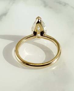 Custom 925 Silver Solid 10k 14k 18k Gold <b>Moissanite</b> <b>Rings</b> for Women Pear Cut Bezel Set Engagement Wedding <b>Rings</b> Trendy Style - Product Image 3