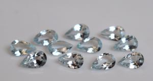 Aigue-Marine Naturelle Coupe Poire 7x9mm-Aigue-Marine Lâche Qualité Supérieure - Product Image 3