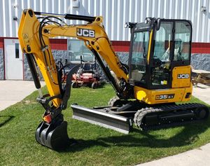 2024 JCB 35Z-1 <b>Mini</b> Hydraulic Excavator 3 Ton Engine 24.7 Horsepower Perkins Tier 4/Stage V Diesel Engine Digging Depth 10 ft - Product Image 1