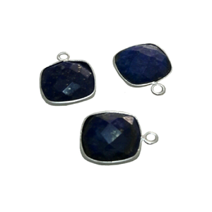 Charme ovale en améthyste en argent sterling Breloques en pierres précieuses naturelles avec monture en argent sterling 925 - Product Image 5