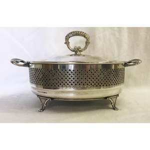 Casserole italienne vintage en acier inoxydable plaqué argent avec couvercle Cadeau de pendaison de crémaillère, accessoires de cuisine - Product Image 5