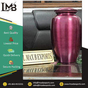 Acabado transparente multicolor Suministros funerarios Cenizas humanas Urnas de aluminio de cremación para adultos de fabricante indio - Product Image 3