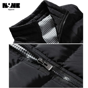 Toile de veste bouffante à col montant formel d'automne avec impression bouffante brodée fermeture à glissière courte longueur Service OEM - Product Image 2