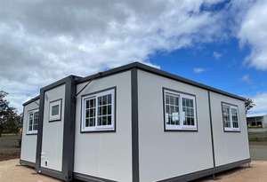 Maison conteneur extensible 2 chambres avec salle de bain intégrée pour restaurant, dortoir, bar, stand, en acier, bois, métal, panneau sandwich carré, EPS - Product Image 4