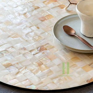 Oferta Especial 2026: Platos Base de Nácar Estilo Boho, Salvamanteles de Nácar, Platos Base de Ratán OEM de Vietnam - Product Image 5