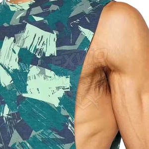 Camiseta sin Mangas Personalizada para Hombre, Sublimada, de Alta Calidad, Hecha de Tela de Poliéster Original, al por Mayor, para Gimnasio y Fitness - Product Image 6