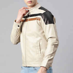 Chaqueta de cuero de motorista para hombre con múltiples bolsillos laterales a precio con descuento, chaqueta de cuero para hombre de Material duradero recién llegado para exteriores - Product Image 2