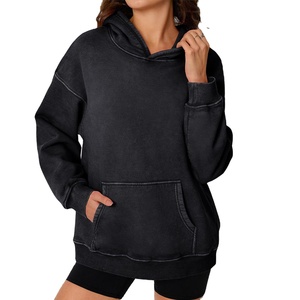 Women Vintage Style Oversized Acid Wash Hoodie For Casual Wear Top Selling Product Full Sleeve Acid Washed Women Hoodies - Product Image 1