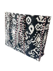 Sac fourre-tout en coton 100% pour femmes, fait à la main, imprimé à la main, matelassé, sac de voyage, accessoire de mode - Product Image 3