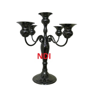 Candelabro de 5 Brazos Hecho a Mano, Portavelas de Estilo Único, Artículo Decorativo de Aluminio para Bodas, Navidad, Acabado Personalizable - Product Image 5