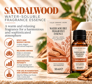 Essenza di Legno di Sandalo OEM Solubile in Acqua 50ml |   Fragranza per umidificatore legnosa e piccante |   Marchio Privato Spagna - Product Image 2