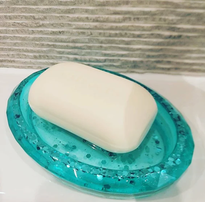 Porte-savon en résine Fournisseur en gros Couleur bleu ciel Plateau à savon en résine fait à la main Prix le plus bas personnalisé - Product Image 1