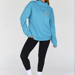 Sudadera Oversize Personalizada de Invierno con Cuello Mockneck, Forro Polar de Poliéster/Algodón, Hombros Caídos y Logotipo Frontal Personalizado para Marca - Product Image 1