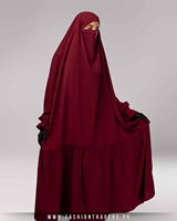 Vente en gros de robes musulmanes pour femmes, designs personnalisés, tissu polyester de qualité supérieure, modeste, grande taille, respirant, séchage rapide, manches à volants élastiques