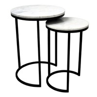 Table basse moderne en fer de style actuel, ensemble de trois tables d'appoint, couleur personnalisable, logo personnalisé, taille personnalisée, salon
