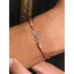NOVAMART Fine Silver Tibetan Bhai Infinity Rakhi Hindu Unisex Fashion Bracelets & <b>Bangles</b> Wholesale Export - Product Image 4
