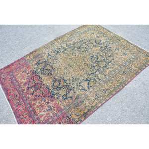 พรมสไตล์ตุรกีโบราณ6.4ft เบจแดง x 4.4สำหรับติดทางเดินห้องนอนยางสำหรับห้องนั่งเล่น - Product Image 2