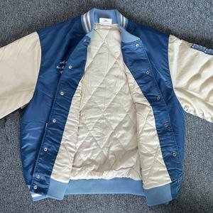 Veste de baseball unisexe surdimensionnée en laine à col montant, style varsity, personnalisée pour homme, brodée, vente en gros, streetwear - Product Image 5