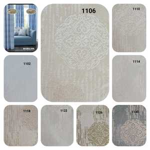 Fabrication directe double ton Poly coton Satin tissu tissé Jacquard excellents effets de tonalité finition douce valences de rideau teintes - Product Image 2