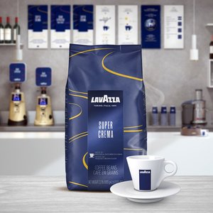 Granos de Café Lavazza Super Crema 6x1kg, Mezcla Original Italiana de Espresso, Granos Enteros para Cafetería, Bar, Oficina, Venta al por Mayor, Exportación B2B - Product Image 4