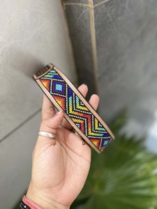 Collier de chien en cuir usiné à la main à motif occidental Crâne Colliers pour animaux de compagnie usinés à la main Produit en vrac en gros durable - Product Image 6