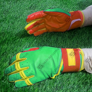 Los mejores guantes de bateo de béisbol de cuero de vaca originales 0,7-0,8mm de espesor Último diseño de fábrica Colores personalizados - Product Image 6