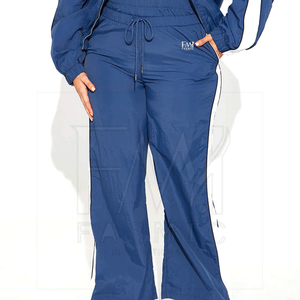 Conjunto de Chaqueta Cortavientos de Manga Larga con Encaje Sólido para Invierno, 100% Poliéster, Marca Privada, Ropa Urbana para Mujer - Product Image 6