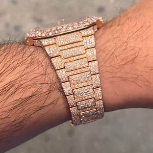 Reloj cultivado en laboratorio de diamantes de alta calidad a precio de fábrica DEF Lab Grown Diamond Iced Out Watch - Product Image 3