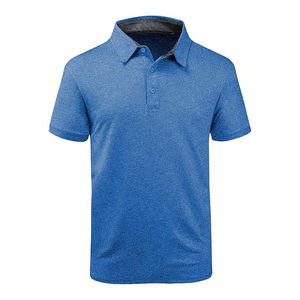 Chemises polo grande taille pour hommes Polo vierge avec logo personnalisé Chemise de golf en polyester respirant et à sublimation d'élasthanne - Product Image 2