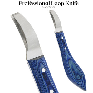 Couteau à sabot ovale réutilisable avec manche en bois pour cheval maréchal-ferrant Outils Instrument vétérinaire pour animaux de compagnie - Product Image 2