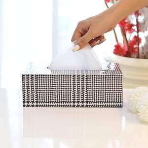 Caja de pañuelos de madera Premium Cubierta impresa asequible para servilletas y pañuelos faciales Caja de pañuelos impresa de madera de diseñador - Product Image 1