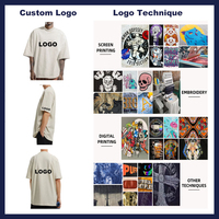 T-shirt à manches courtes 100% Coton 230g, Noir, Coupe classique, Délavé à l'acide, Vintage, Personnalisable, Respirant, Haute qualité, Vente en gros OEM