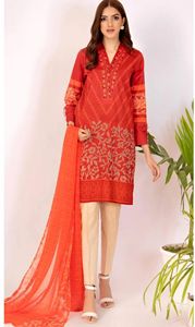 Salwar kameez – robe imprimée brodée au cou, nouvelle collection de vêtements de créateur indiens et péruviens - Product Image 2