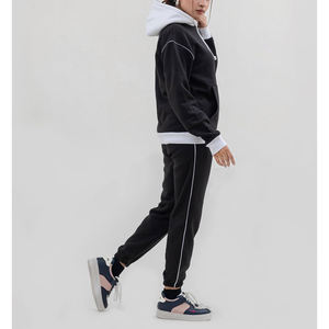 Conjunto de chándal de lana de gran tamaño esencial para mujer, Sudadera con capucha y pantalones de chándal, conjunto de chándal de 2 piezas para mujer - Product Image 4