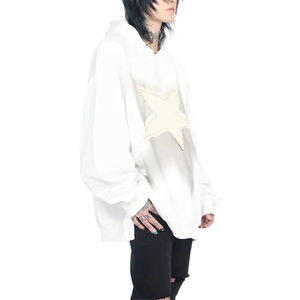 เสื้อมีฮู้ดแบบสวมหัวโอเวอร์ไซส์วินเทจผ้าคอตตอน100% 500Gsm ขนแกะระบายอากาศได้ดีซักฤดูหนาวกำหนดเองได้2025 - Product Image 6