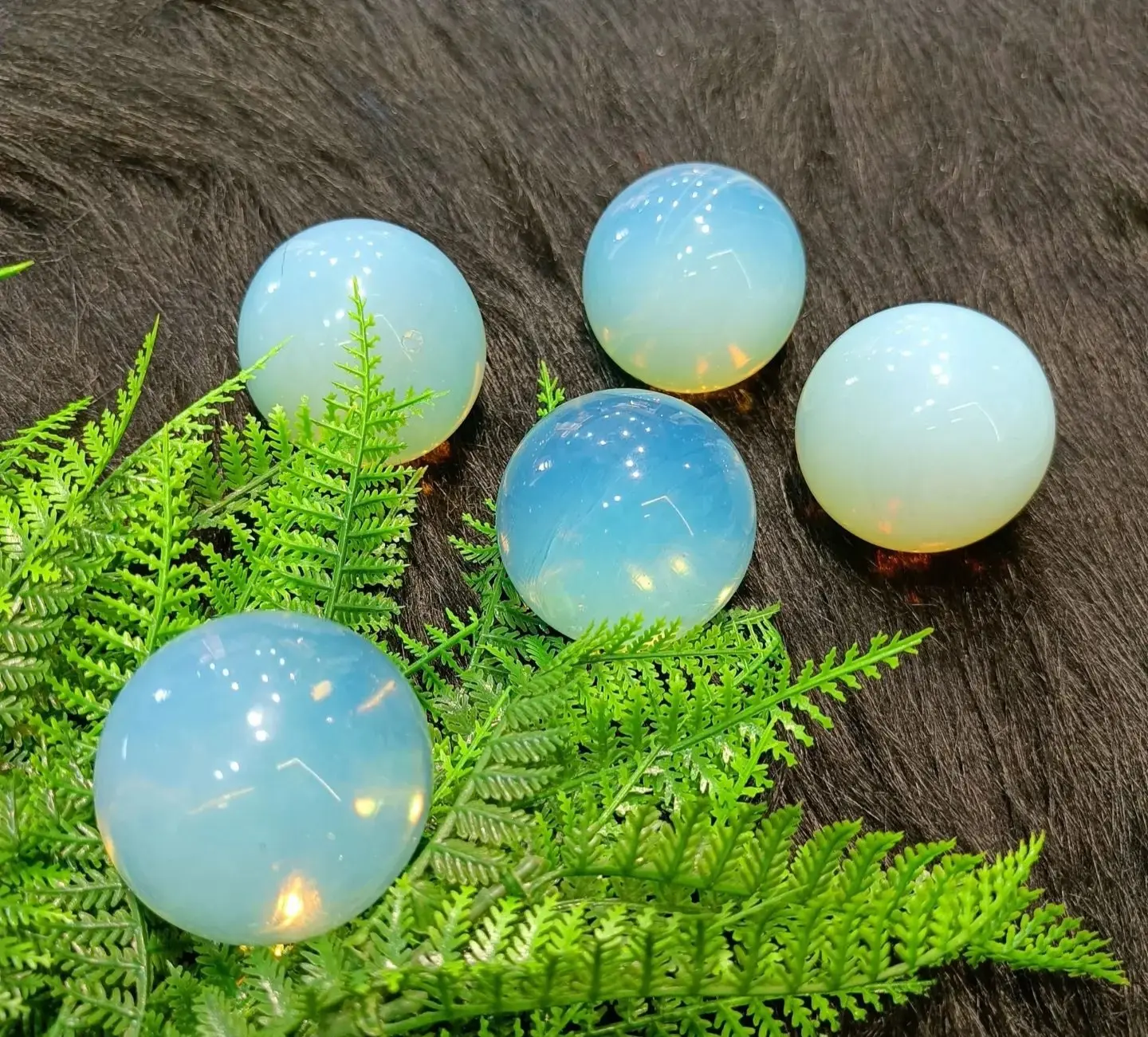 Bola de cristal de pedra de opala de cura natural, bola de cristal para meditação, terapia de chakra espiritual feng shui, venda imperdível