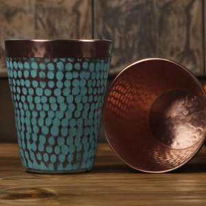 Gobelet en cuivre pur, verre à boire, tasse en cuivre artisanale pour l'eau, le jus, l'ayurveda, usage quotidien, cuisine et cadeau - Product Image 5