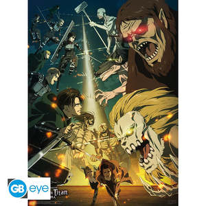 Set de 2 Pósters Chibi de Ataque a los Titanes para Fanáticos del Anime - Product Image 3