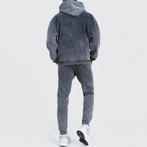 Conjunto de Sudadera con Capucha Oversize para Hombre, Algodón French Terry, Joggers Casuales, Color Sólido, Ropa Urbana de Otoño, Transpirable - Product Image 2