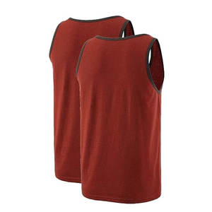 Camiseta sin mangas gris con logotipo gráfico personalizado Camiseta sin mangas de mezcla de algodón pequeña para hombre - Product Image 4