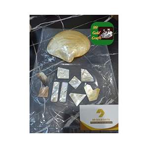 Assiette en nacre de luxe fabriquée à la main pour le service de caviar et la décoration côtière du Vietnam Technique polie - Product Image 6