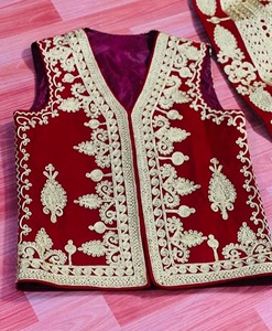 Gilet sans manches en laine afghane ethnique élégant, décontracté, respirant, à séchage rapide, pour homme, Kurta, avec broderie en dentelle, pour les mariages d'automne - Product Image 3